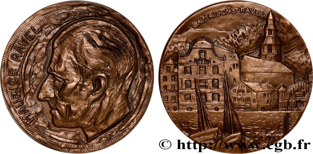 ARTISTES : GRAVEURS, PEINTRES, SCULPTEURS Médaille, Maurice Ravel SUP