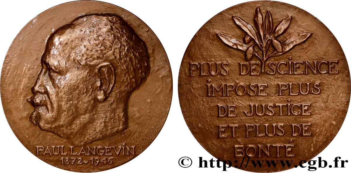 SCIENCES & SCIENTIFIQUES Médaille, Paul Langevin SPL