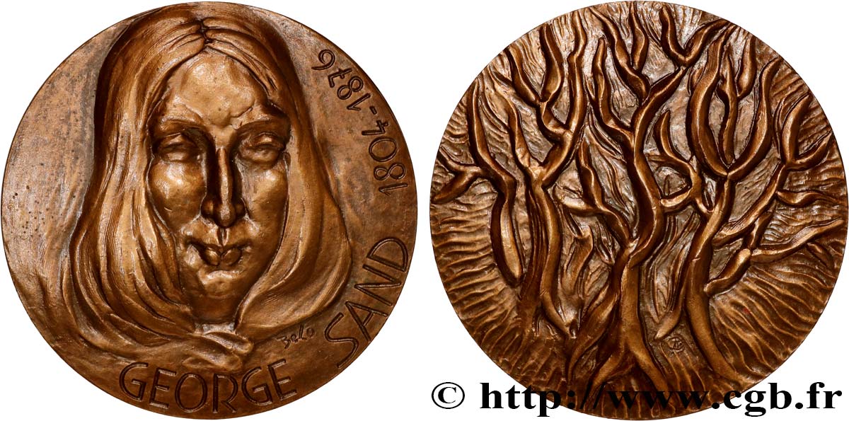 LITERATURE : WRITERS - POETS Médaille, George Sand AU