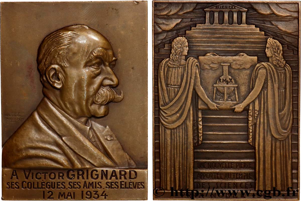 SCIENCE & SCIENTIFIC Plaque, Victor Grignard XF