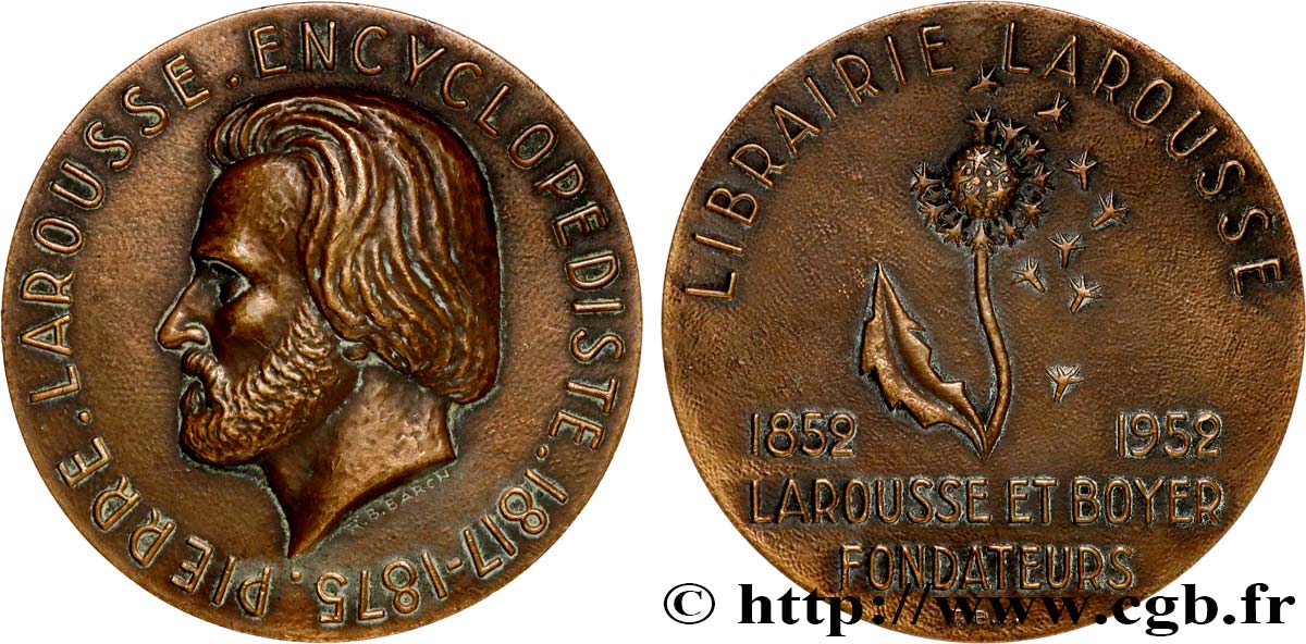 LITERATURE : WRITERS - POETS Médaille, Pierre Larousse q.SPL