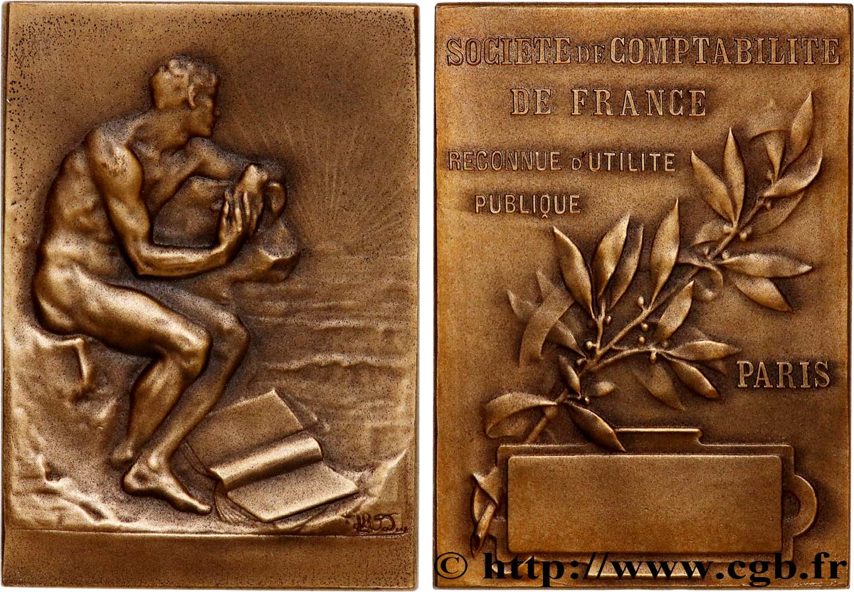 TROISIÈME RÉPUBLIQUE Plaquette, Société de comptabilité de France TTB+