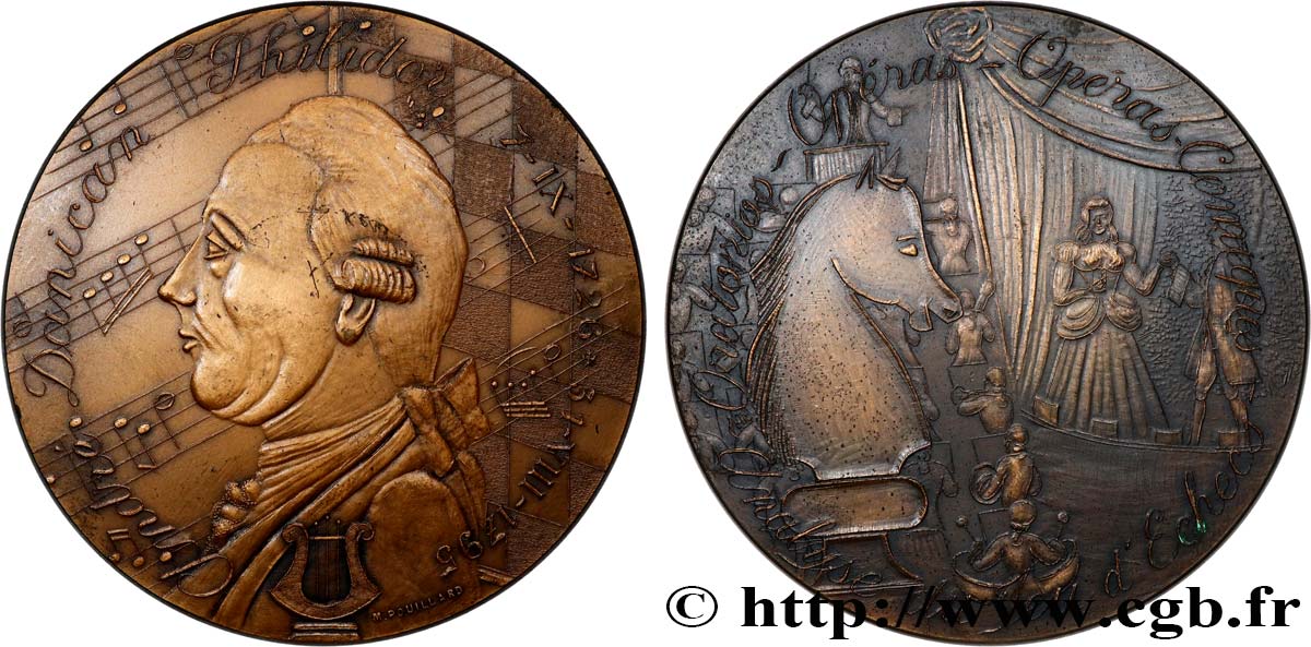 ARTISTES : GRAVEURS, PEINTRES, SCULPTEURS Médaille, André Danican Philidor TTB+