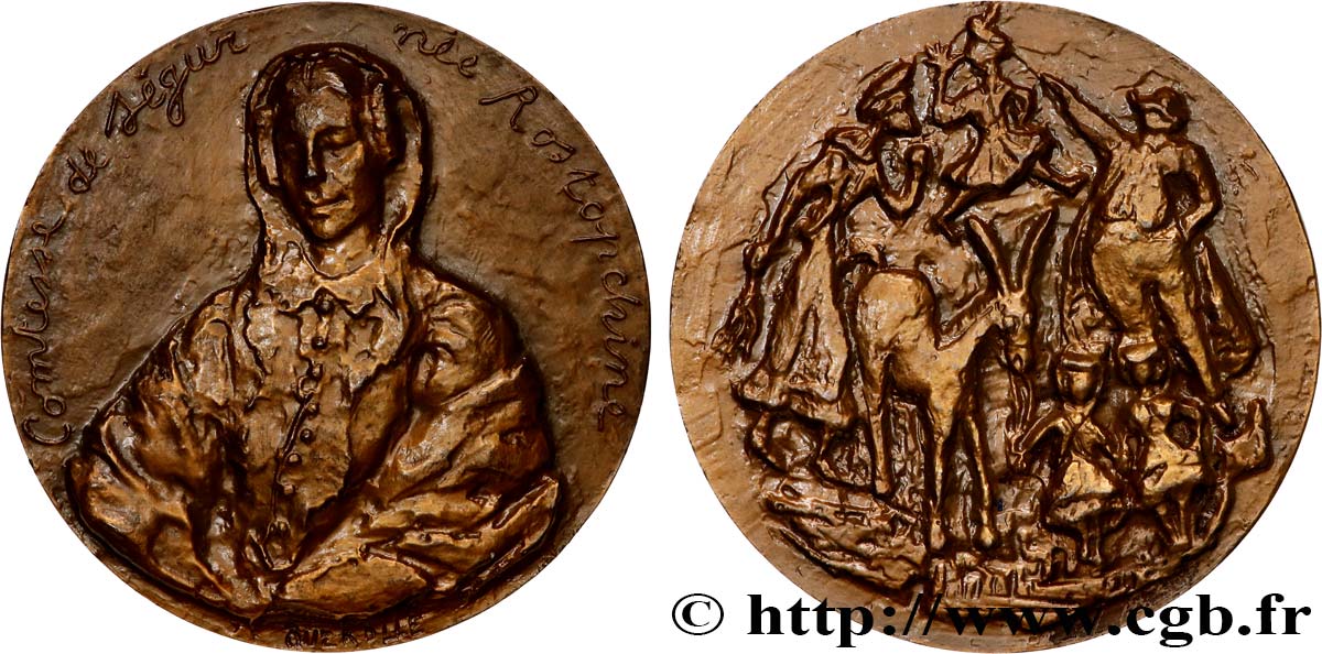 LITTÉRATURE : ÉCRIVAINS/ÉCRIVAINES - POÈTES Médaille, Comtesse de Ségur SUP