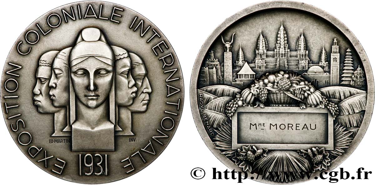 TROISIÈME RÉPUBLIQUE Médaille, Exposition coloniale internationale SUP/TTB+