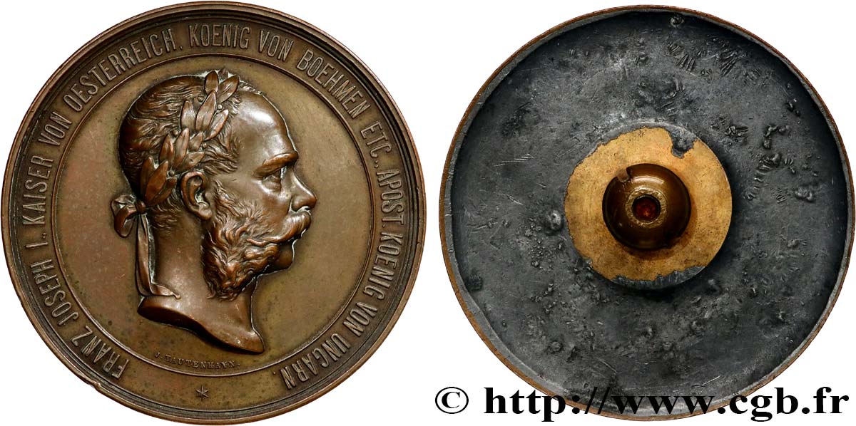 AUTRICHE - FRANÇOIS-JOSEPH Ier Médaille, François-Joseph Ier d’Autriche TTB