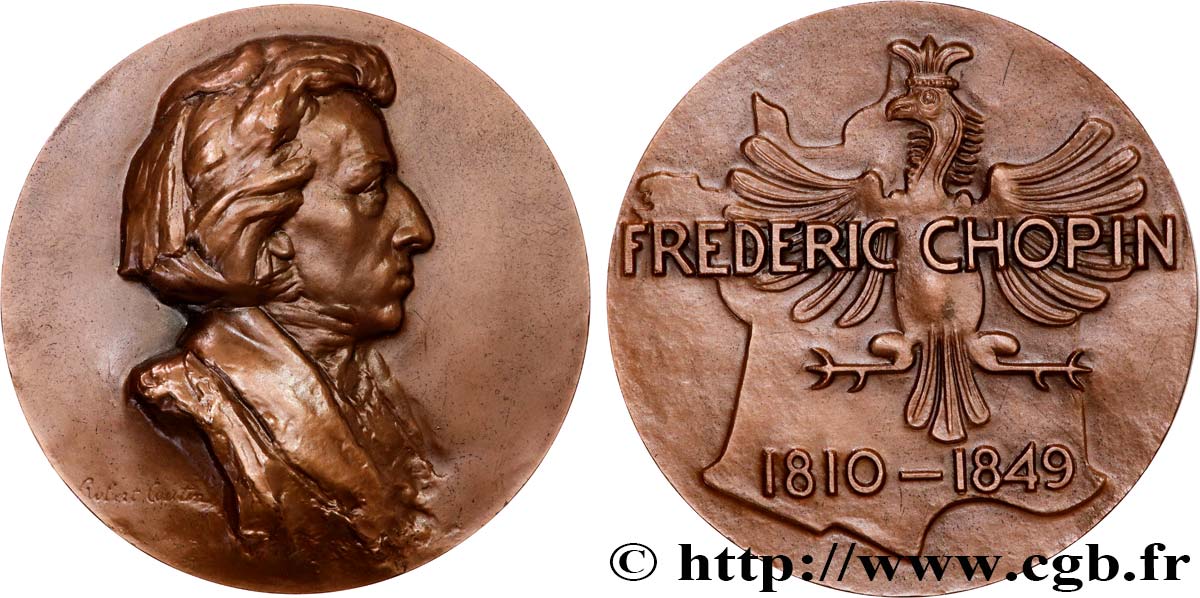 ARTISTES : GRAVEURS, PEINTRES, SCULPTEURS Médaille, Frédéric Chopin AU
