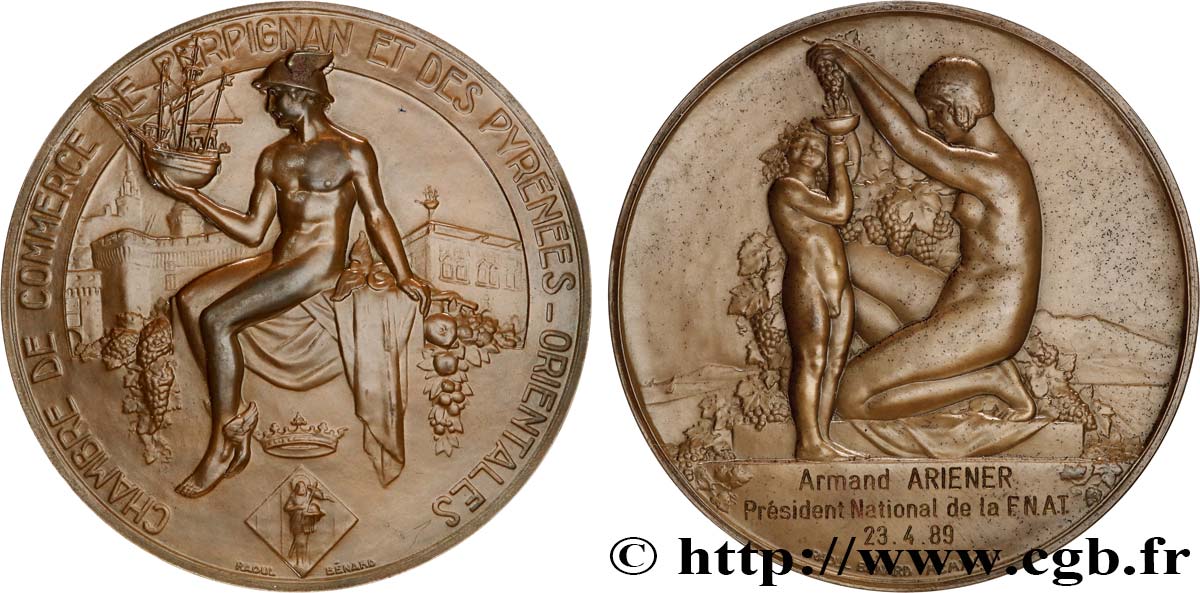 CHAMBRES DE COMMERCE Médaille, Chambre de commerce de Perpignan et des Pyrénées Orientales SUP
