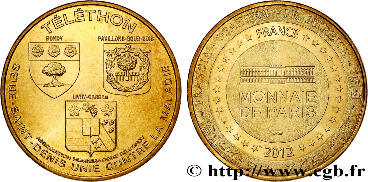 TOURISTIC MEDALS Médaille touristique, Téléthon AU