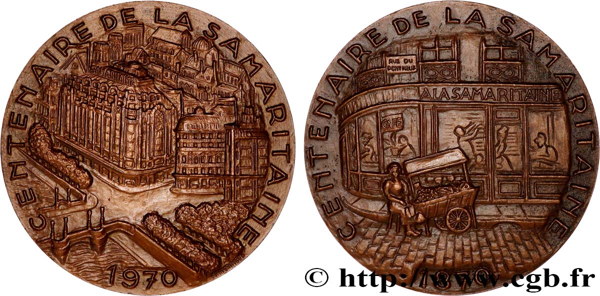 CINQUIÈME RÉPUBLIQUE Médaille, Centenaire de la Samaritaine SUP
