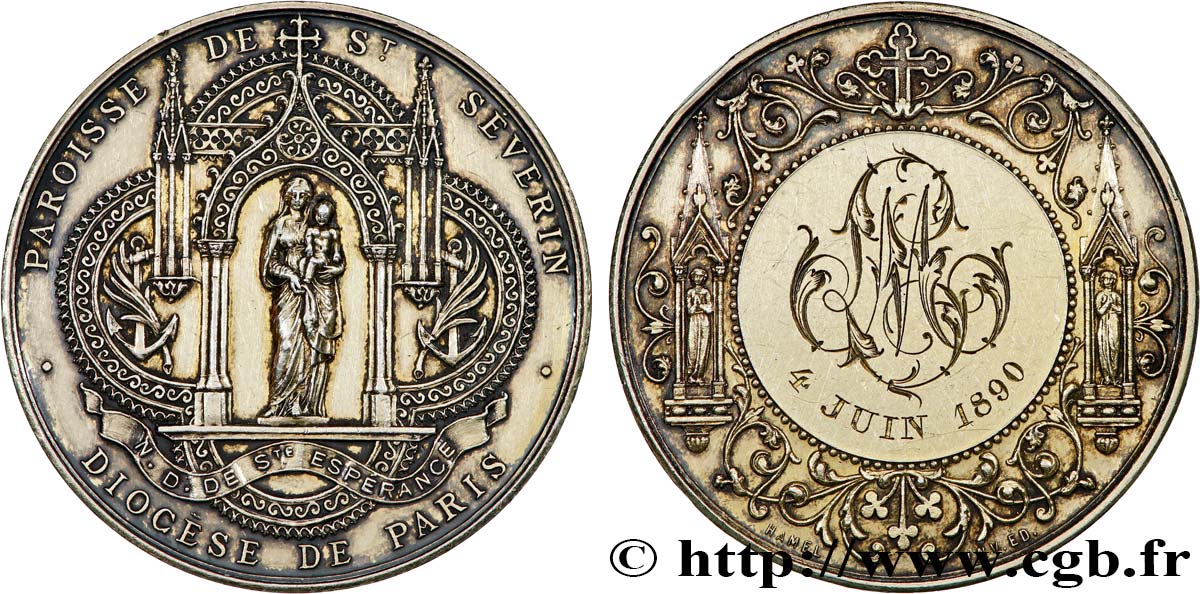 AMOUR ET MARIAGE Médaille de mariage TTB