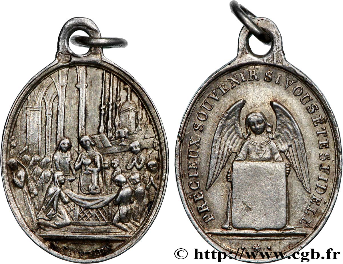 MÉDAILLES RELIGIEUSES Médaille, Souvenir de première communion TTB