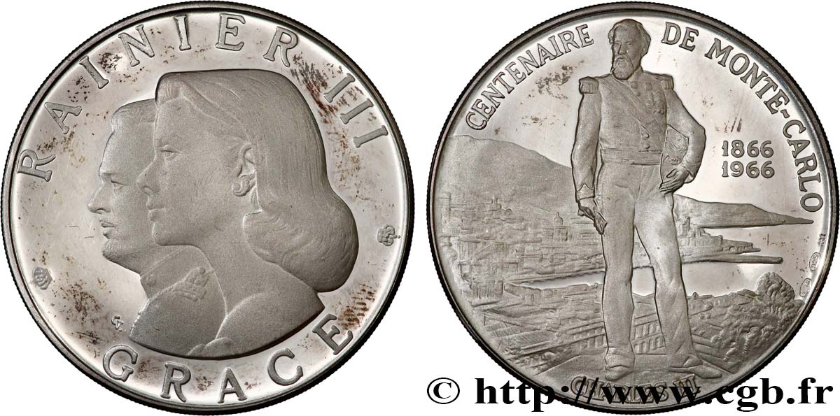 MONACO Médaille, Centenaire de Monte-Carlo AU