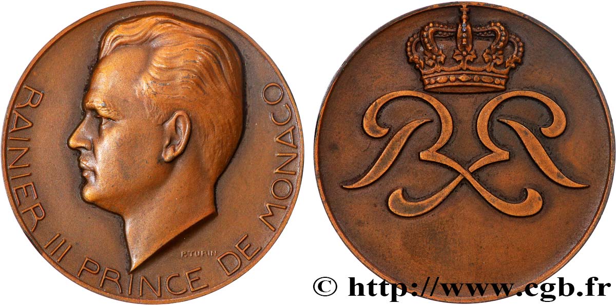 MONACO Médaille, Rainier III, Prince de Monaco AU