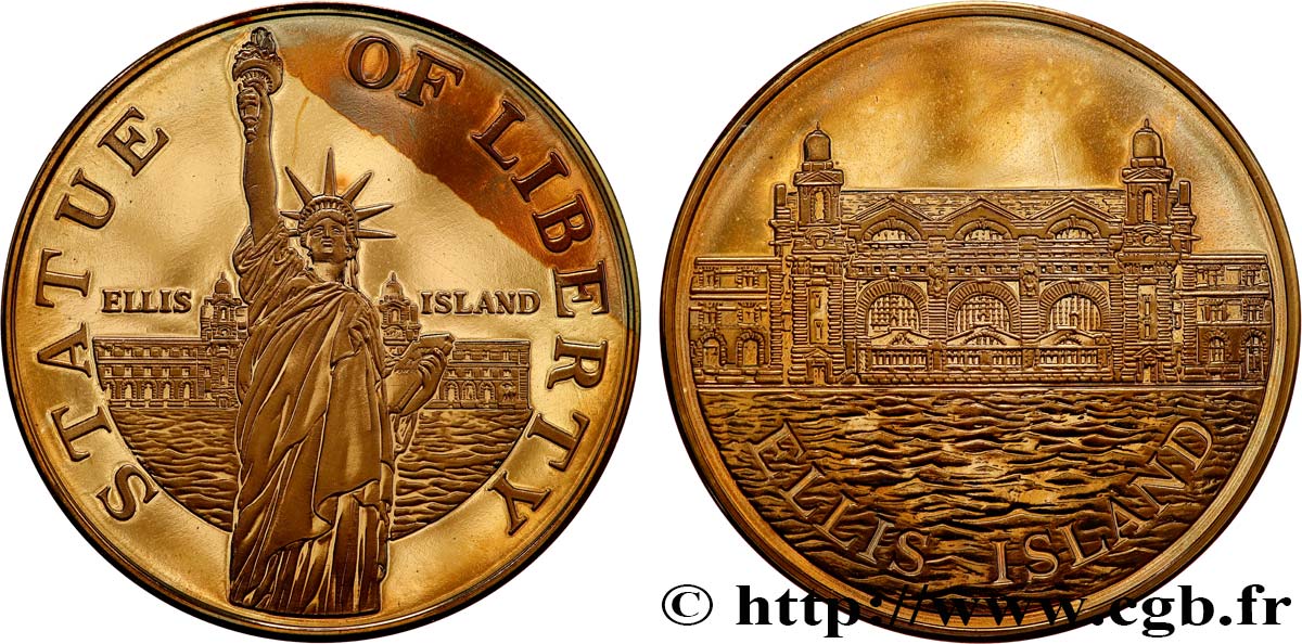 ÉTATS-UNIS D AMÉRIQUE Médaille, Ellis Island BE
