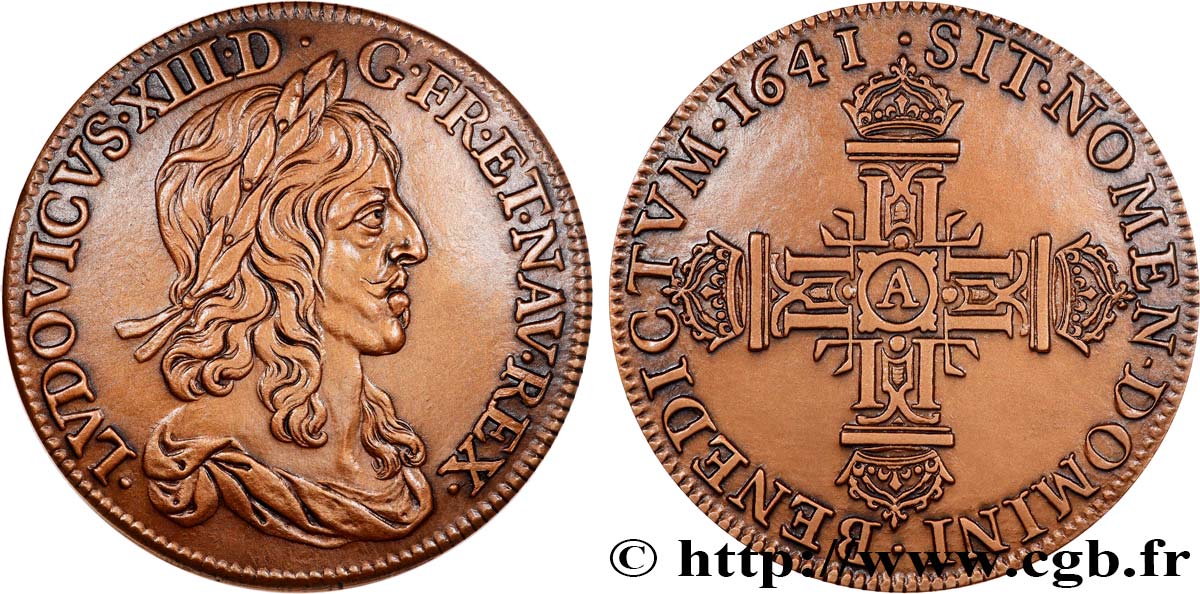QUINTA REPUBBLICA FRANCESE Médaille du Louis d’or frappé à Paris, reproduction SPL
