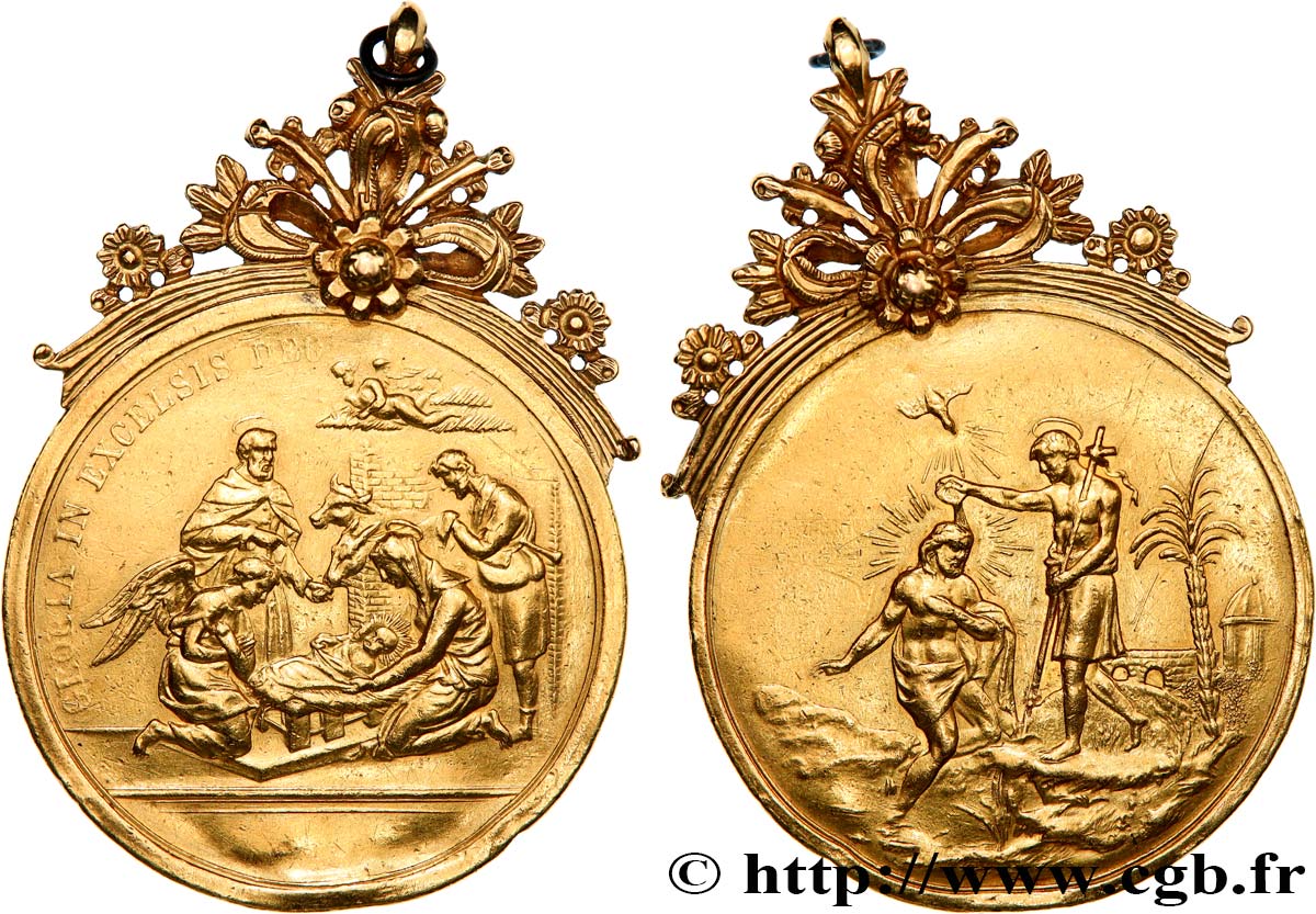 RELIGIOUS MEDALS Médaille, Naissance du Christ XF