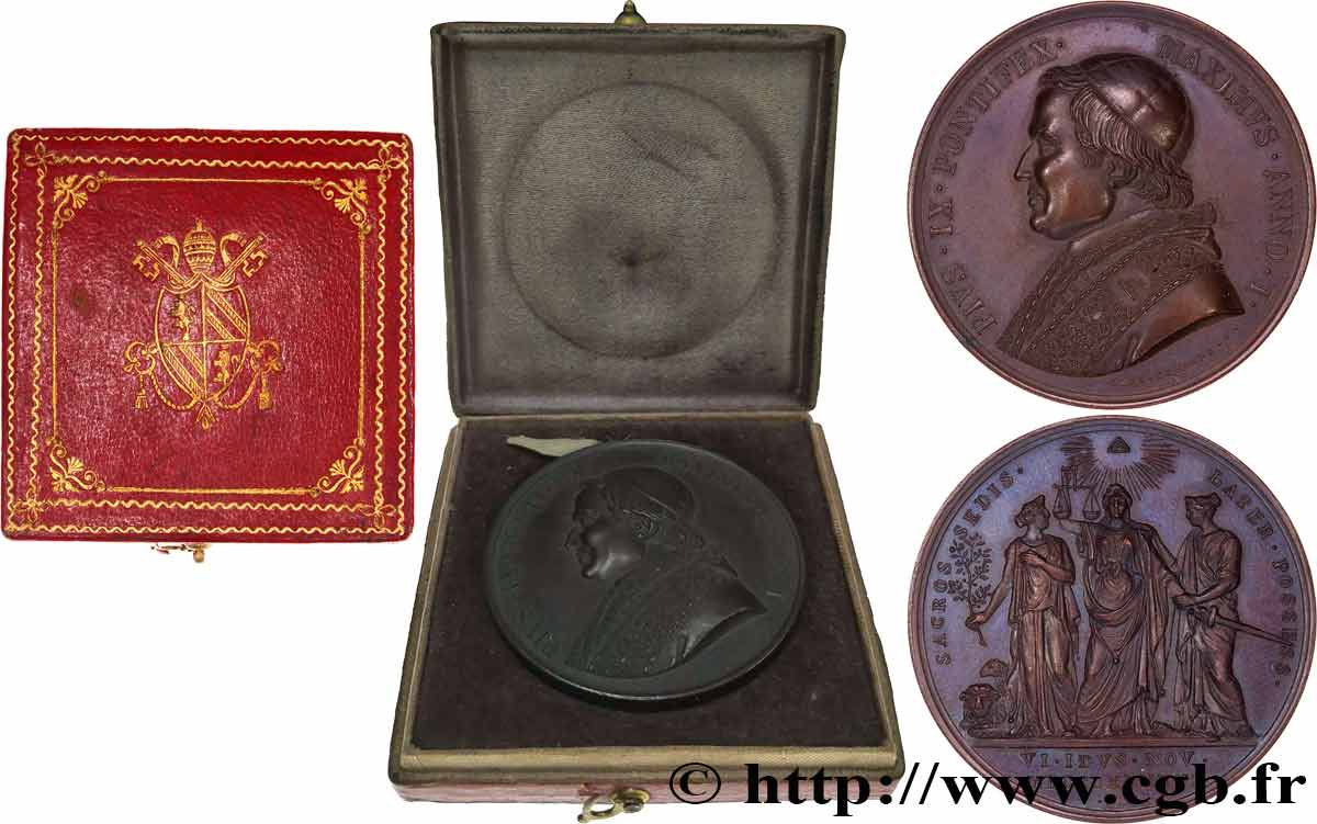 VATICAN - PIUS IX (Giovanni Maria Mastai Ferretti) Médaille, Possession du Latran AU