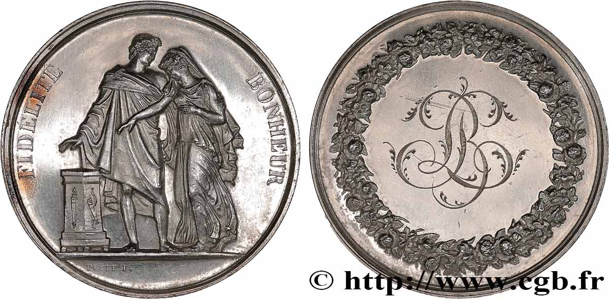 AMOUR ET MARIAGE Médaille de mariage, Fidélité et Bonheur MBC+