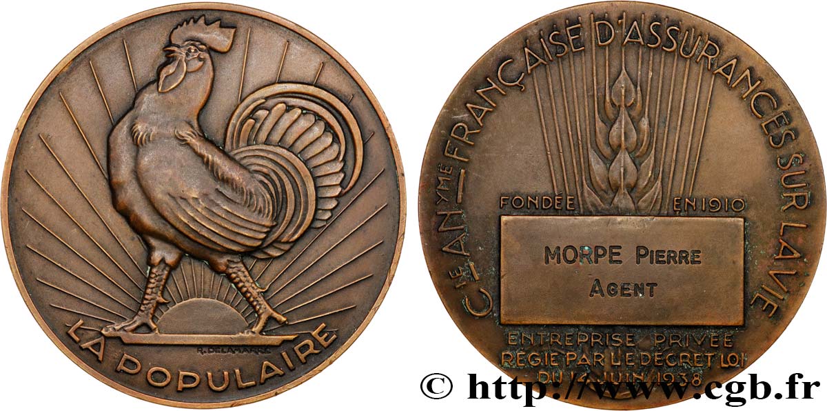 ASSURANCES Médaille, La Populaire TTB+