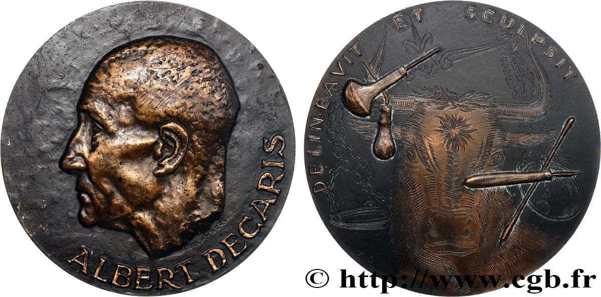 ARTISTES : MUSICIENS, PEINTRES, SCULPTEURS Médaille, Albert Decaris AU