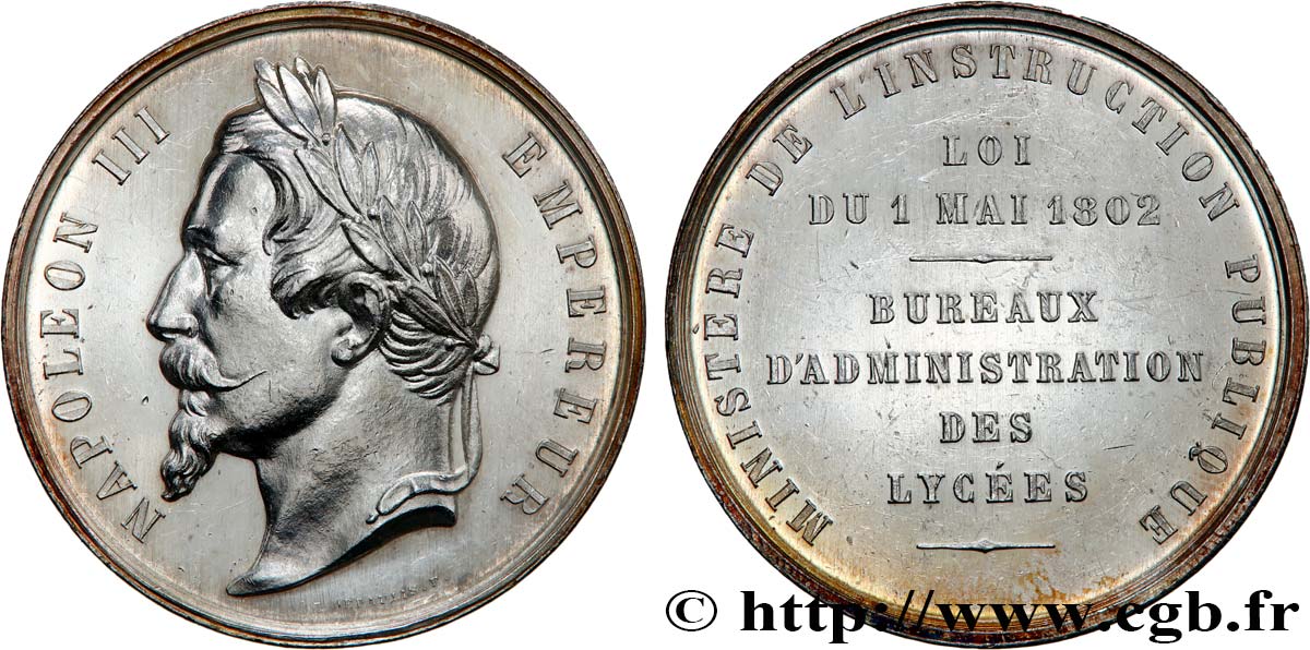 SECOND EMPIRE Médaille, Loi du 1er mai 1802 XF