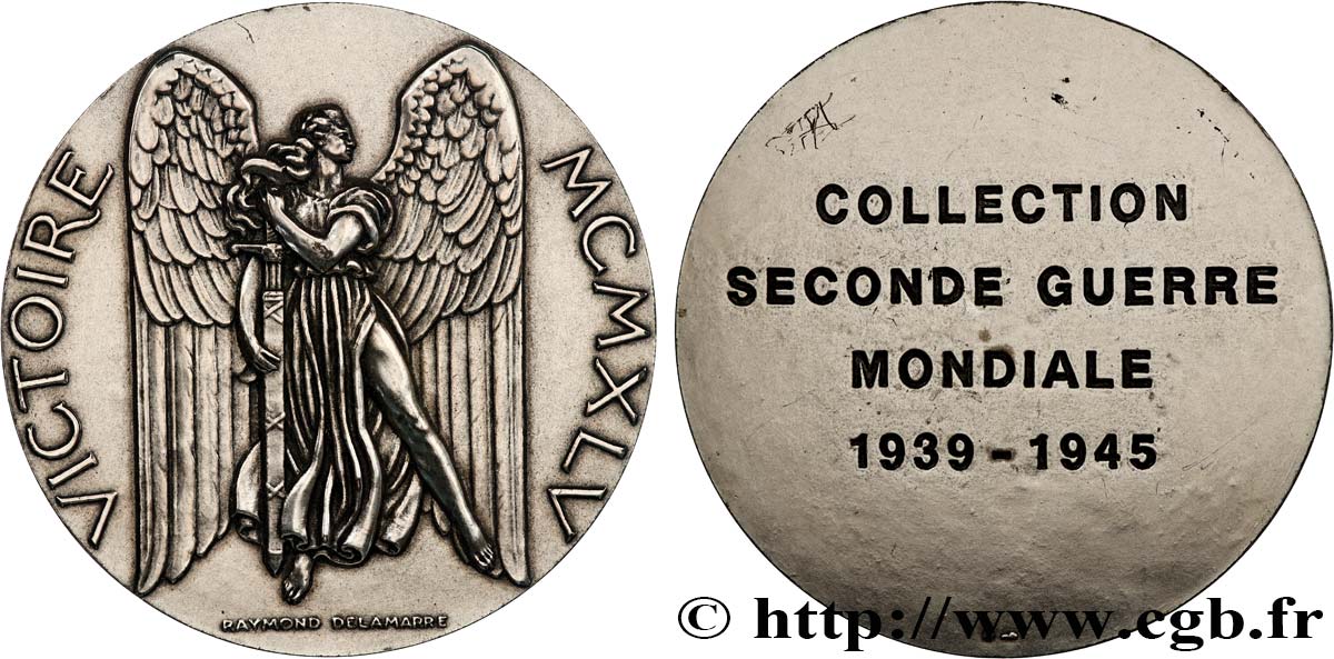 CINQUIÈME RÉPUBLIQUE Médaille, Victoire, Collection seconde guerre mondiale SUP