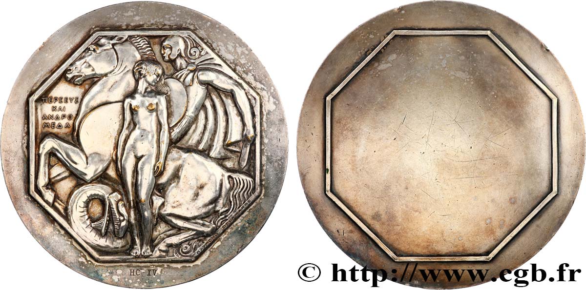 III REPUBLIC Médaille, Persée et Andromède XF