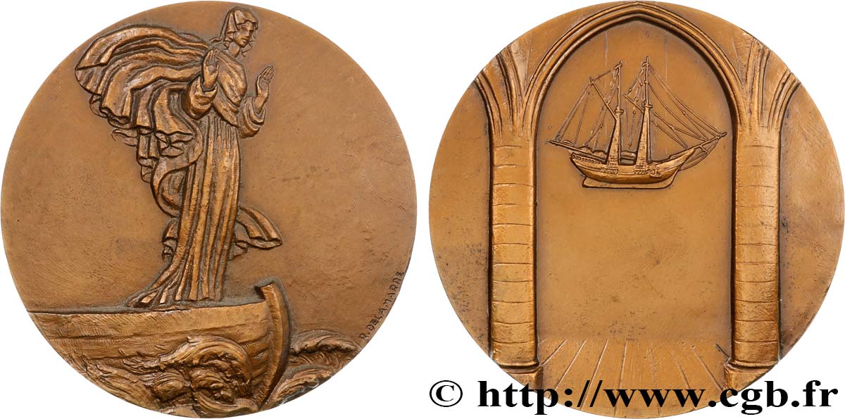 CINQUIÈME RÉPUBLIQUE Médaille, Sainte Marie de la mer SUP
