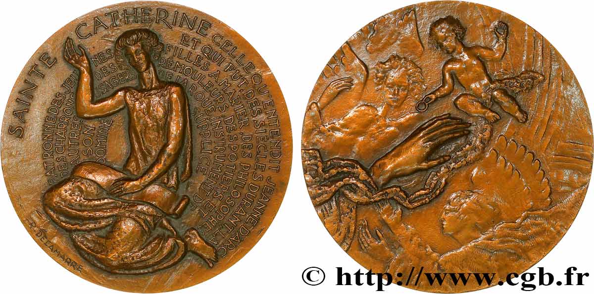 MÉDAILLES RELIGIEUSES Médaille, Sainte Catherine SUP