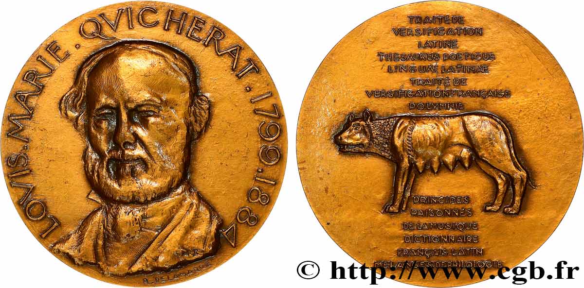 LITTÉRATURE : ÉCRIVAINS/ÉCRIVAINES - POÈTES Médaille, Louis-Marie Quicherat SUP