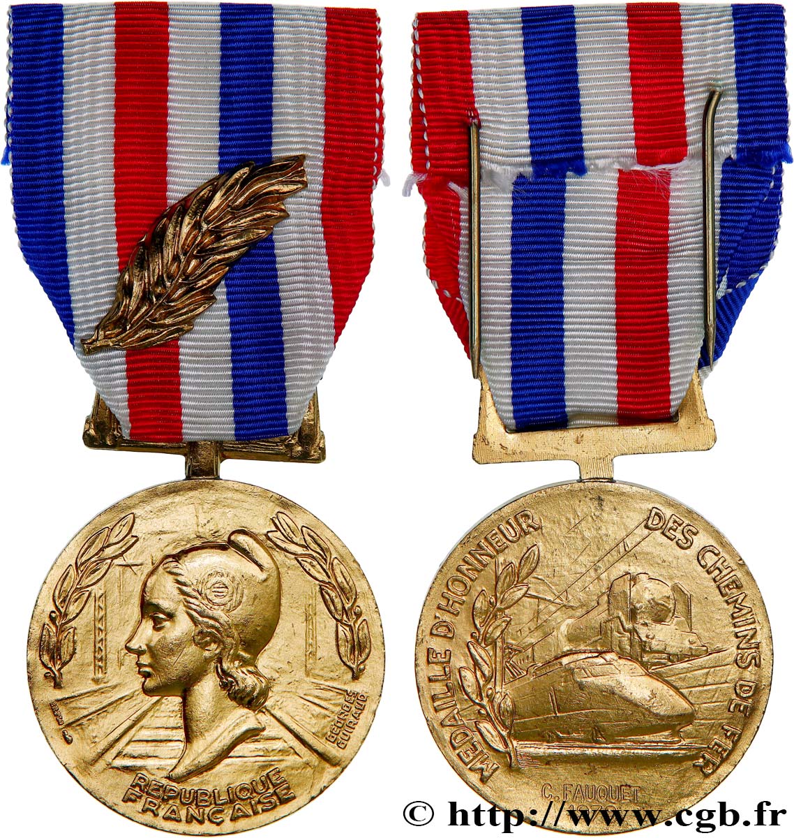 QUINTA REPUBBLICA FRANCESE Médaille d’honneur des Chemins de Fer BB
