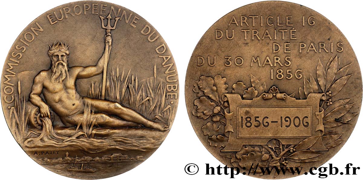 III REPUBLIC Médaille, Commission européenne du Danube AU