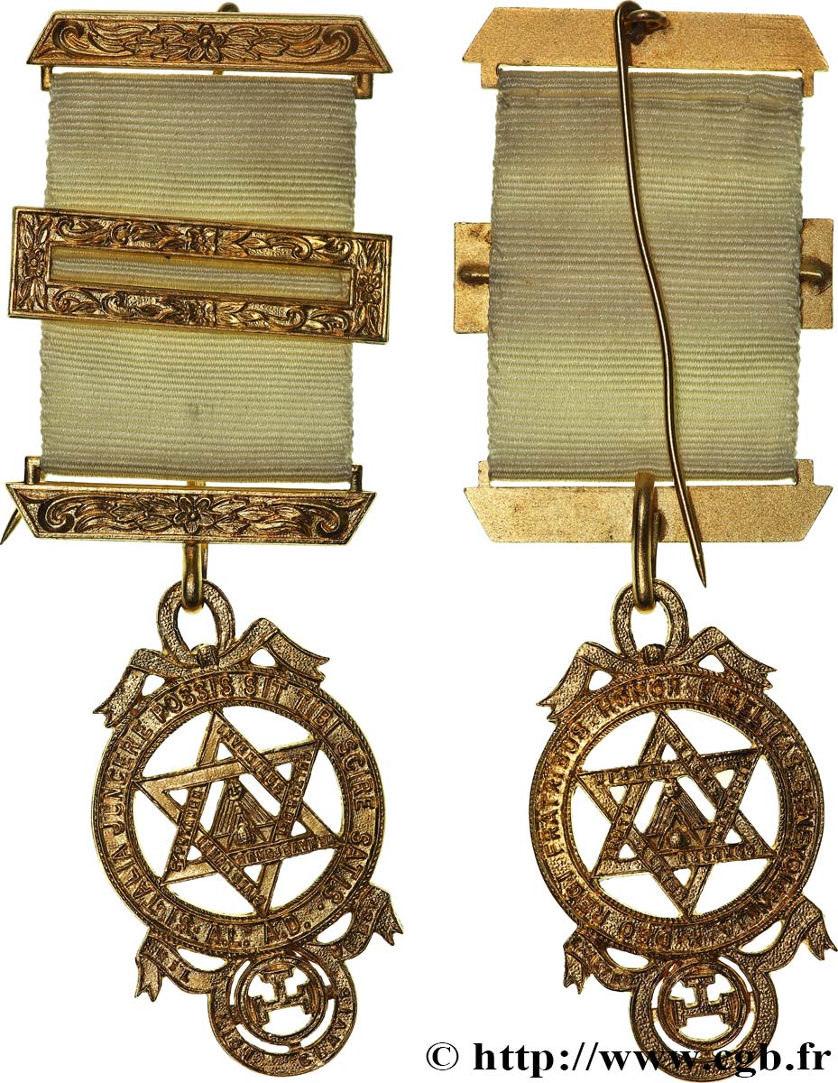 Badge maçonnique en bronze 