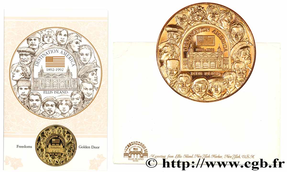 UNITED STATES OF AMERICA Médaille, Ellis Island AU