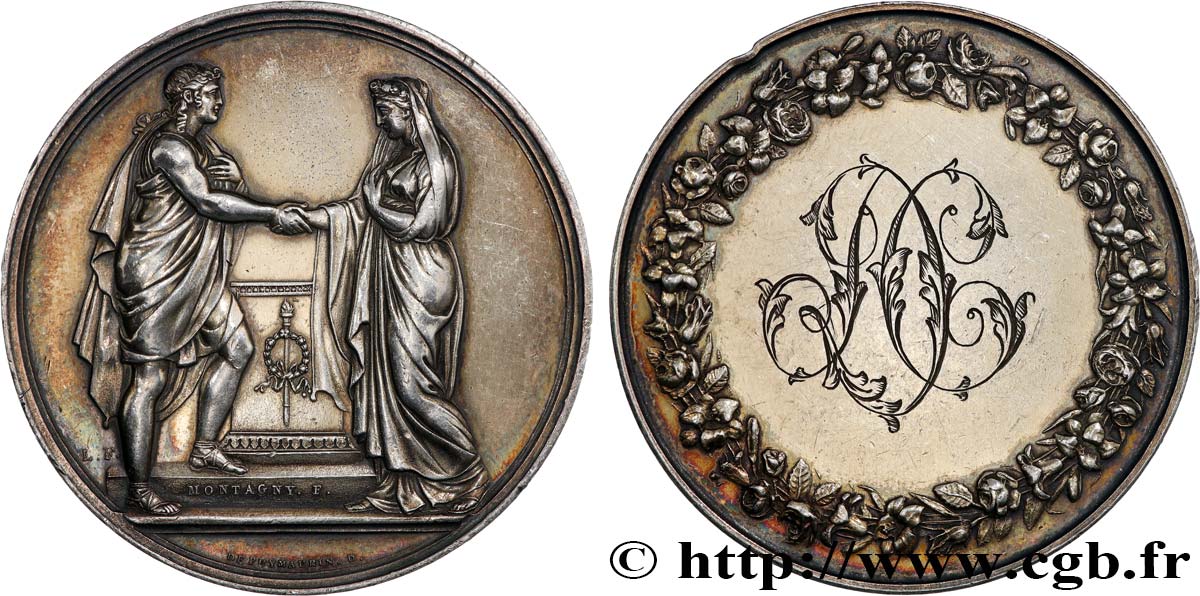 AMOUR ET MARIAGE Médaille de mariage, Couple antique AU