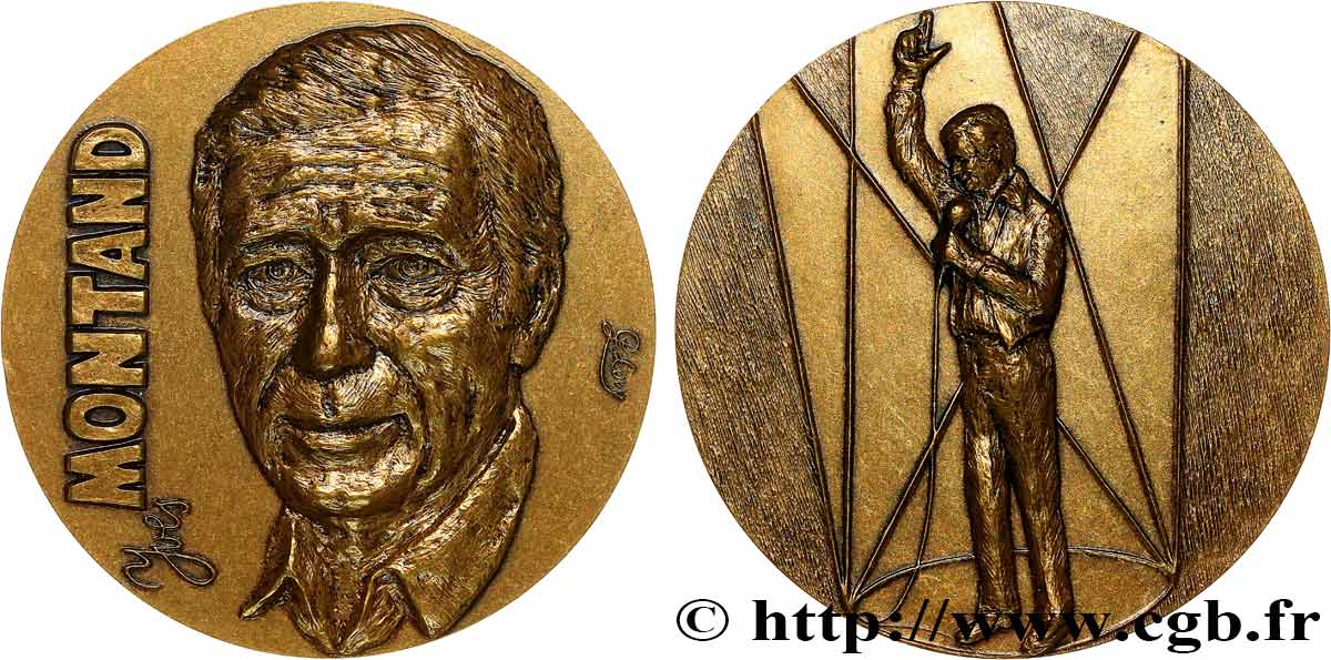 ARTISTS : MUSICIANS, PAINTERS, SCULPTORS Médaille, Yves Montand AU