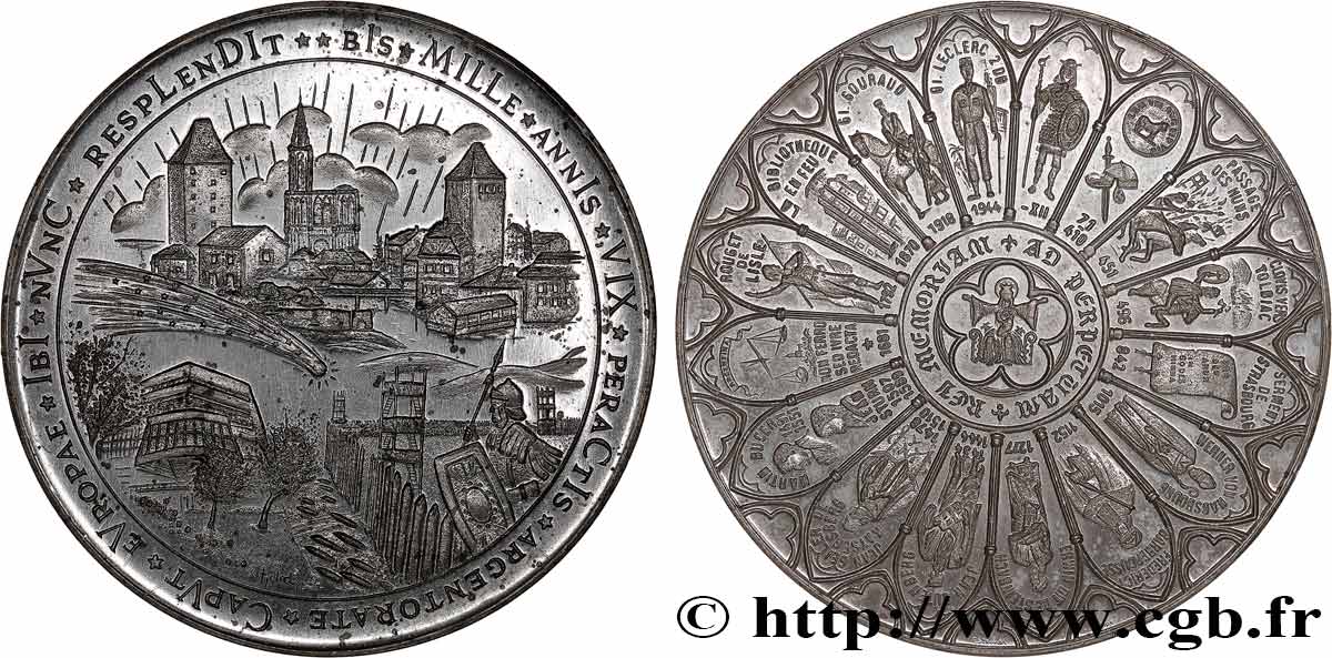 ALSACE - VILLE DE STRASBOURG Médaille, Bimillénaire de la ville TTB+