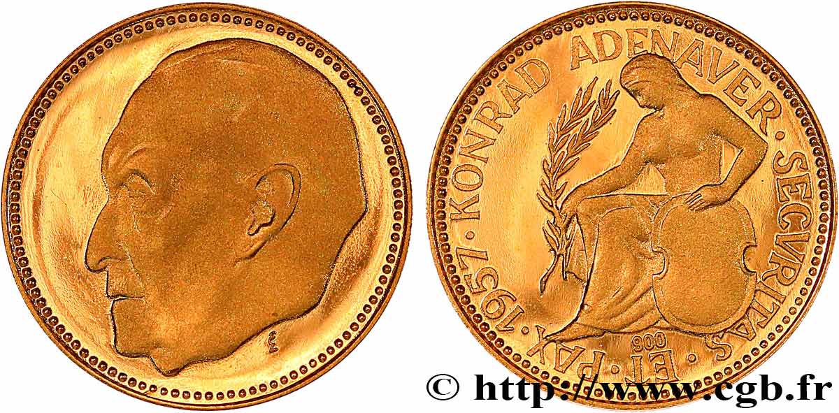 ALEMANIA Médaille, Konrad Adenauer EBC
