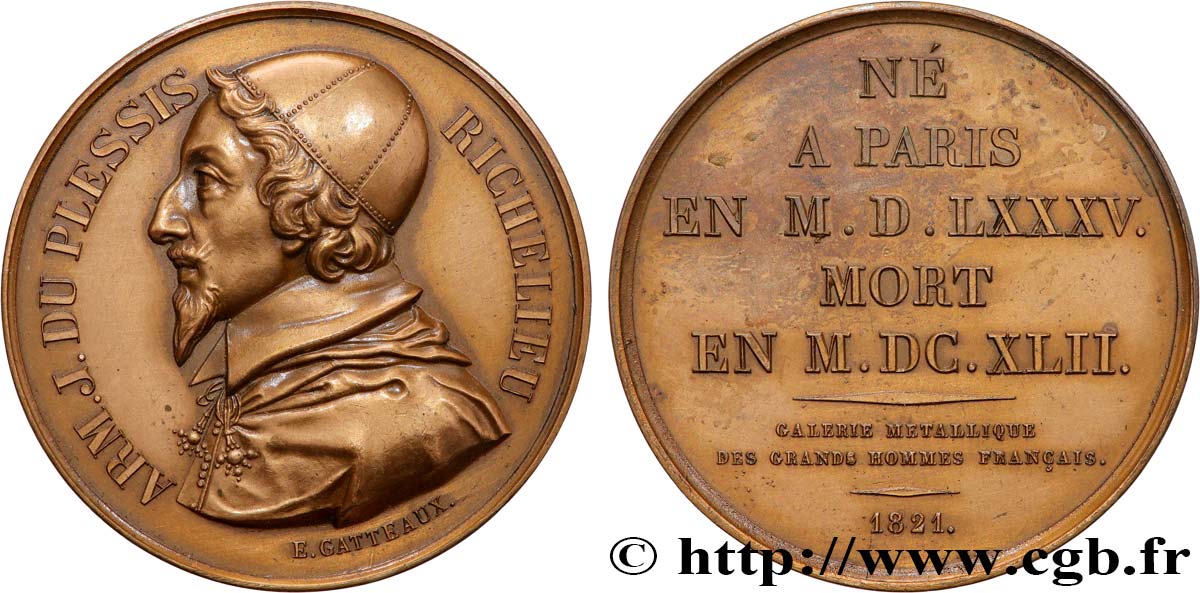 GALERIE MÉTALLIQUE DES GRANDS HOMMES FRANÇAIS Médaille, Armand Jean du