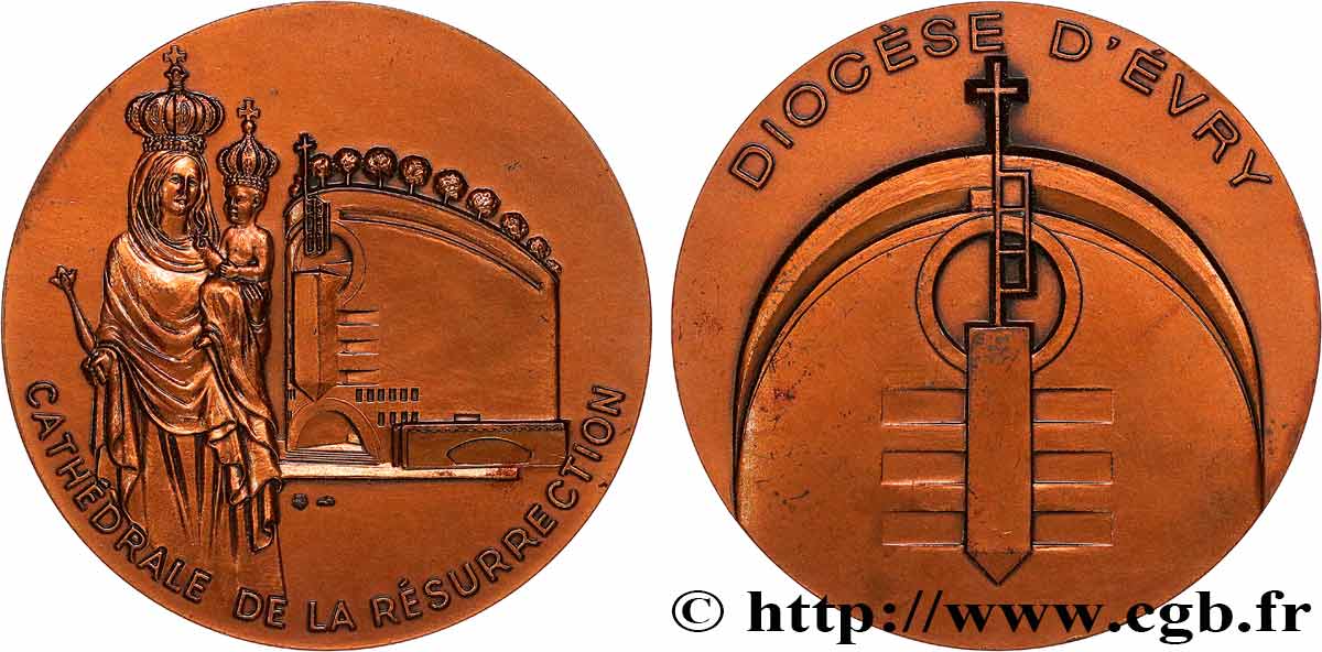 MONUMENTS ET HISTOIRE Médaille, Cathédrale d’Evry TTB+