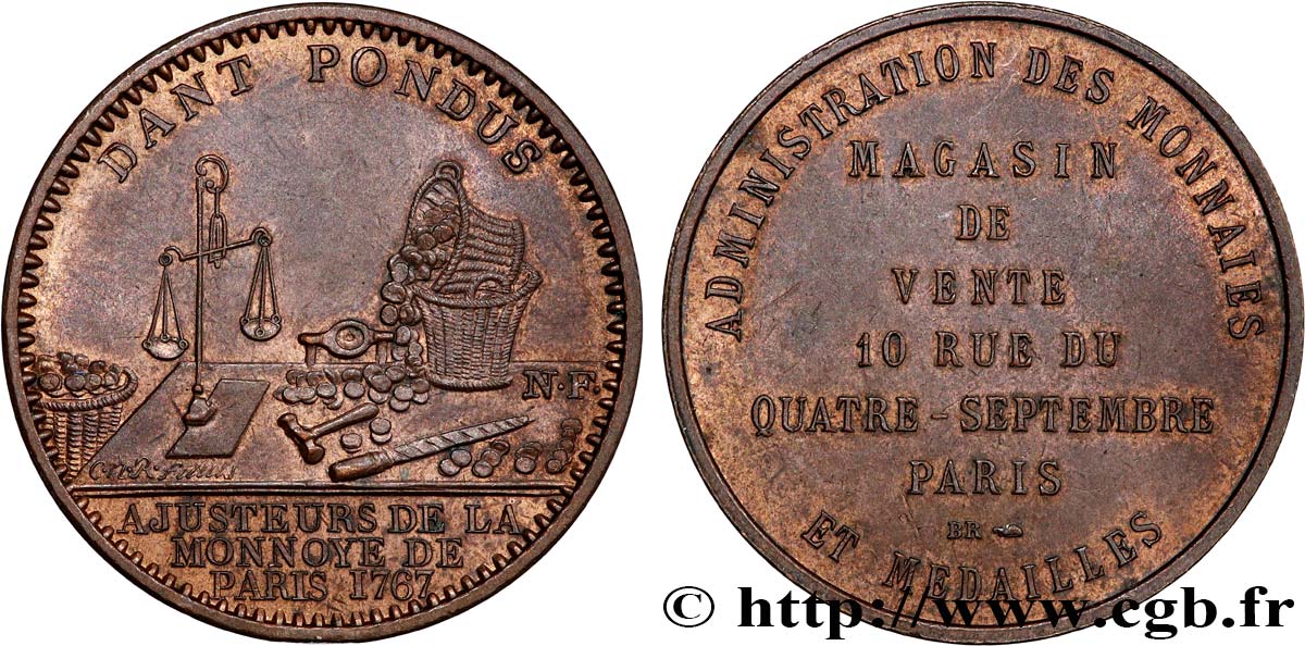 MONNAIE DE PARIS Médaille publicitaire du magasin de la Monnaie de Paris AU