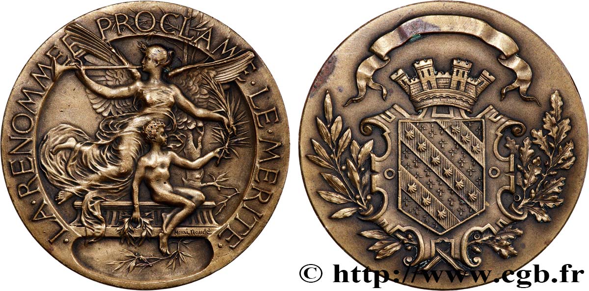 QUINTA REPUBBLICA FRANCESE Médaille, La renommée proclame le mérite q.SPL