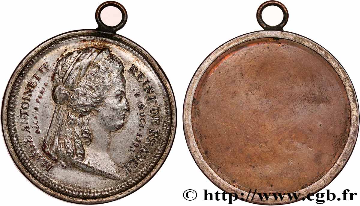 MARIE-ANTOINETTE, QUEEN OF FRANCE Médaille, commémoration de la mort de Marie-Antoinette, tirage uniface AU