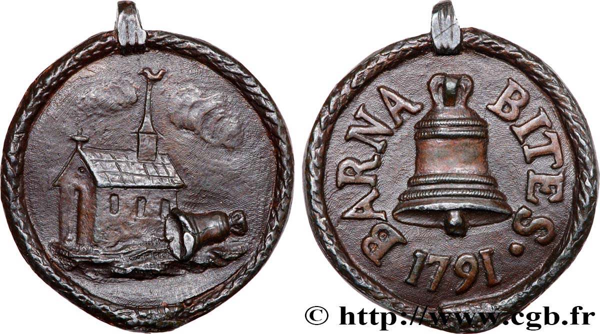 FRENCH CONSTITUTION Médaille, Insigne des Barnabites XF/AU