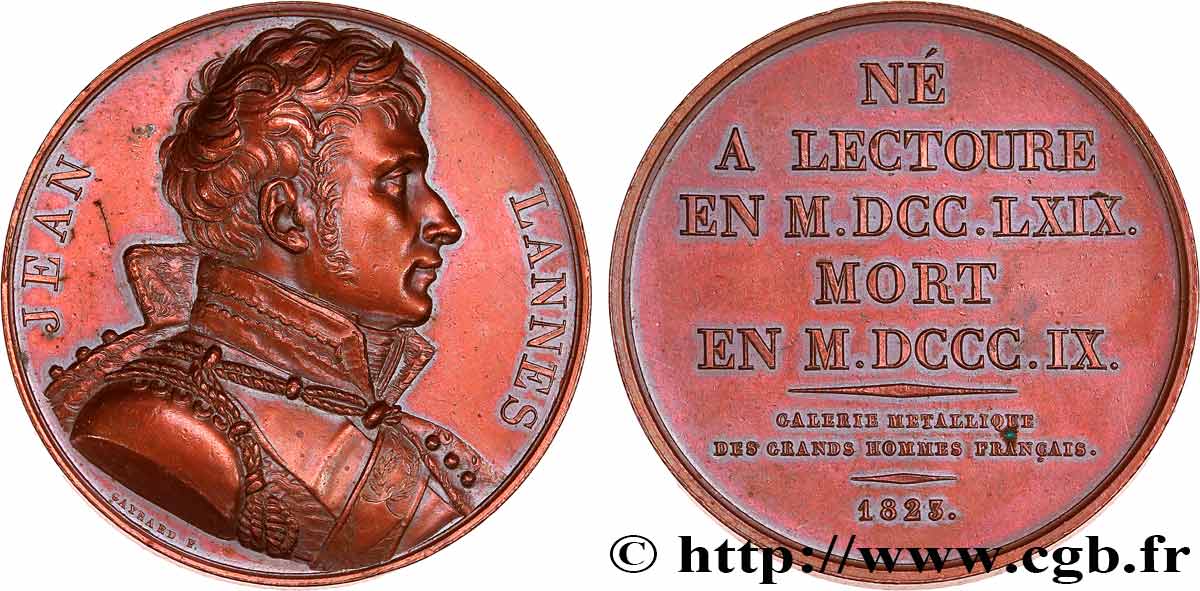 GALERIE MÉTALLIQUE DES GRANDS HOMMES FRANÇAIS Médaille, Jean Lannes TTB+