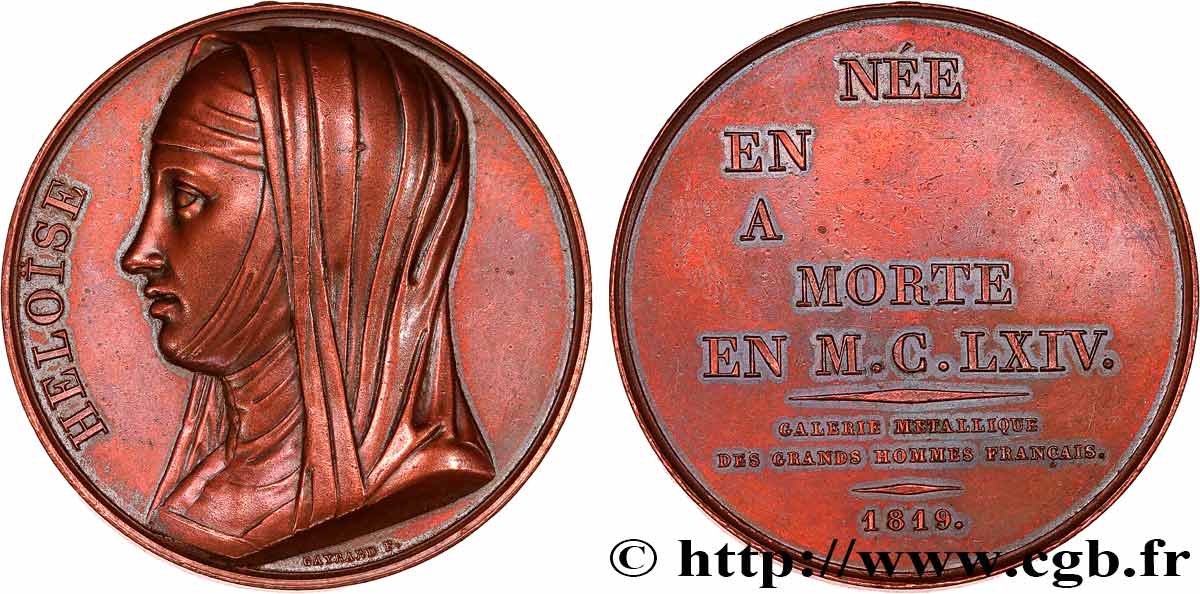 GALERIE MÉTALLIQUE DES GRANDS HOMMES FRANÇAIS Médaille, Héloise TTB