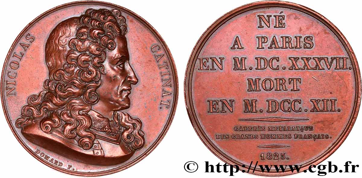 GALERIE MÉTALLIQUE DES GRANDS HOMMES FRANÇAIS Médaille, Nicolas Catinat TTB+