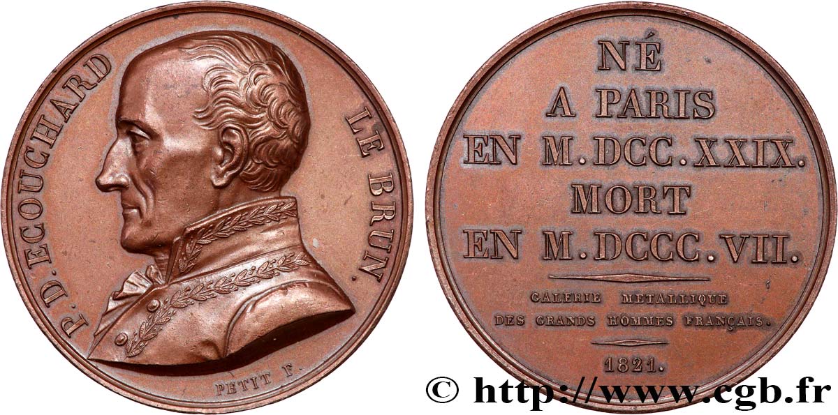 GALERIE MÉTALLIQUE DES GRANDS HOMMES FRANÇAIS Médaille, Ponce-Denis Écouchard-Lebrun fVZ