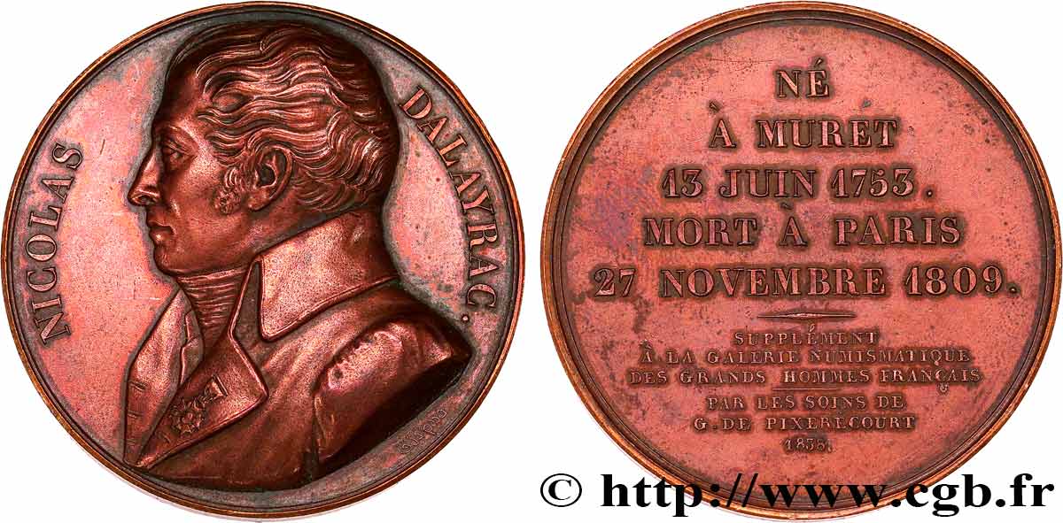 GALERIE MÉTALLIQUE DES GRANDS HOMMES FRANÇAIS Médaille, Nicolas Dalayrac fVZ